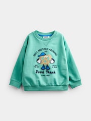 JoJo Maman Bébé Green Pretzel Appliqué Sweatshirt - Image 2 of 5