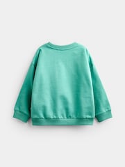 JoJo Maman Bébé Green Pretzel Appliqué Sweatshirt - Image 3 of 5