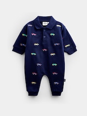 Jojo Maman Bébé Embroidered Polo Romper - Bild 1 von 4