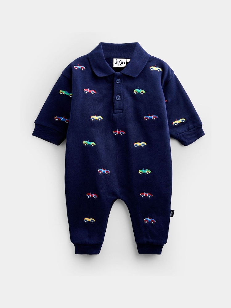 Jojo Maman Bébé Embroidered Polo Romper - Bild 1 von 4 Jojo Maman Bébé Embroidered Polo Romper - Bild 1 von 4