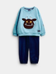 JoJo Maman Bébé The Gruffalo Blue 2-Piece Sweat & Jogger Set - Image 1 of 8