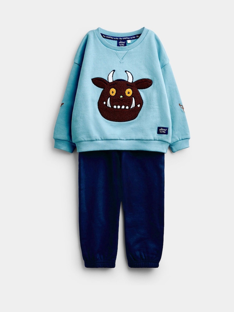 JoJo Maman Bébé The Gruffalo Blue 2-Piece Sweat & Jogger Set - Image 1 of 8 JoJo Maman Bébé The Gruffalo Blue 2-Piece Sweat & Jogger Set - Image 1 of 8
