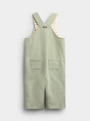 JoJo Maman Bébé Sage Green Cross Stitch Farm Dungaree Set - Image 5 of 6
