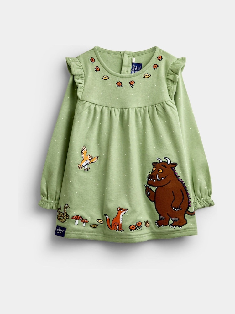 JoJo Maman Bébé Khaki Green The Gruffalo Appliqué Tunic & Leggings Set - Image 2 of 6 JoJo Maman Bébé Khaki Green The Gruffalo Appliqué Tunic & Leggings Set - Image 2 of 6