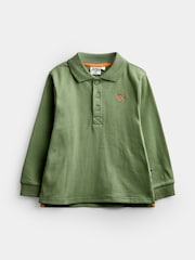 JoJo Maman Bébé Green & Natural Highland Cow 2-Pack Polo Shirts - Image 3 of 9