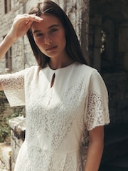 Laura Ashley Lace Midi Dress - Image 4 of 6