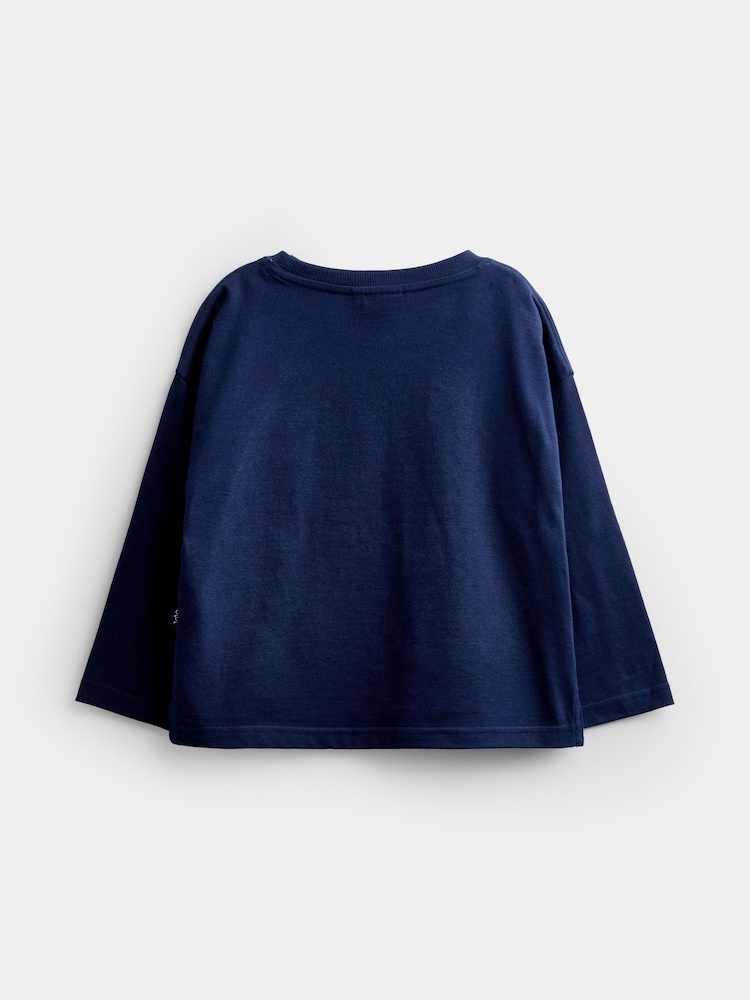 JoJo Maman Bébé Navy Blue Golf Embroidered Top - Image 2 of 4