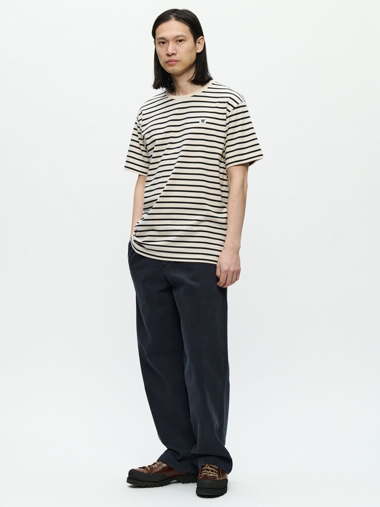 Double A by W.W. Ace Stripe Logo T-Shirt - 5的图像2｝