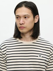 Double A by W.W. Ace Stripe Logo T-Shirt - 5的图像4｝