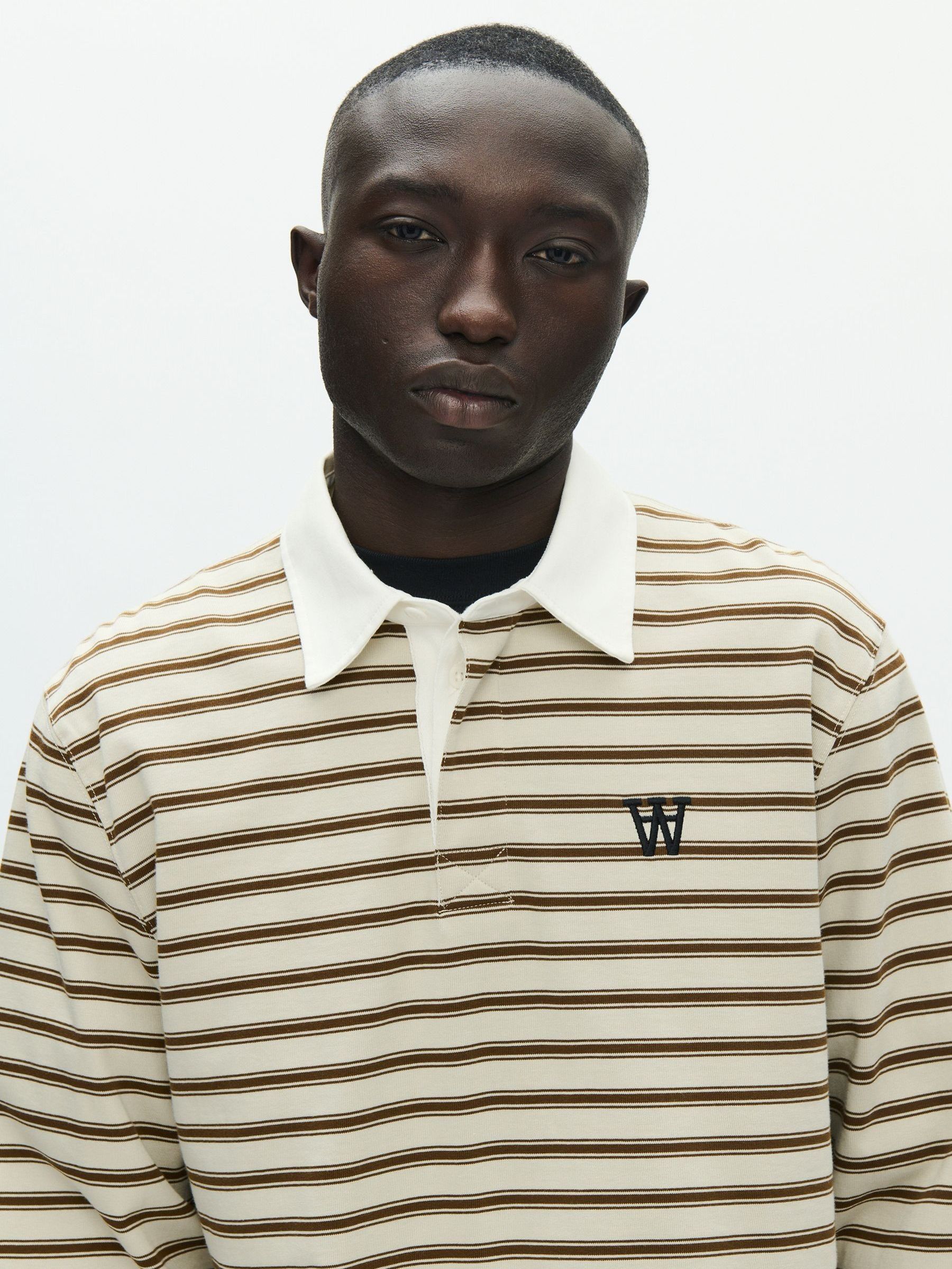 Buy Double A by Wood Wood Brown Landon Polo Shirt from Next USA