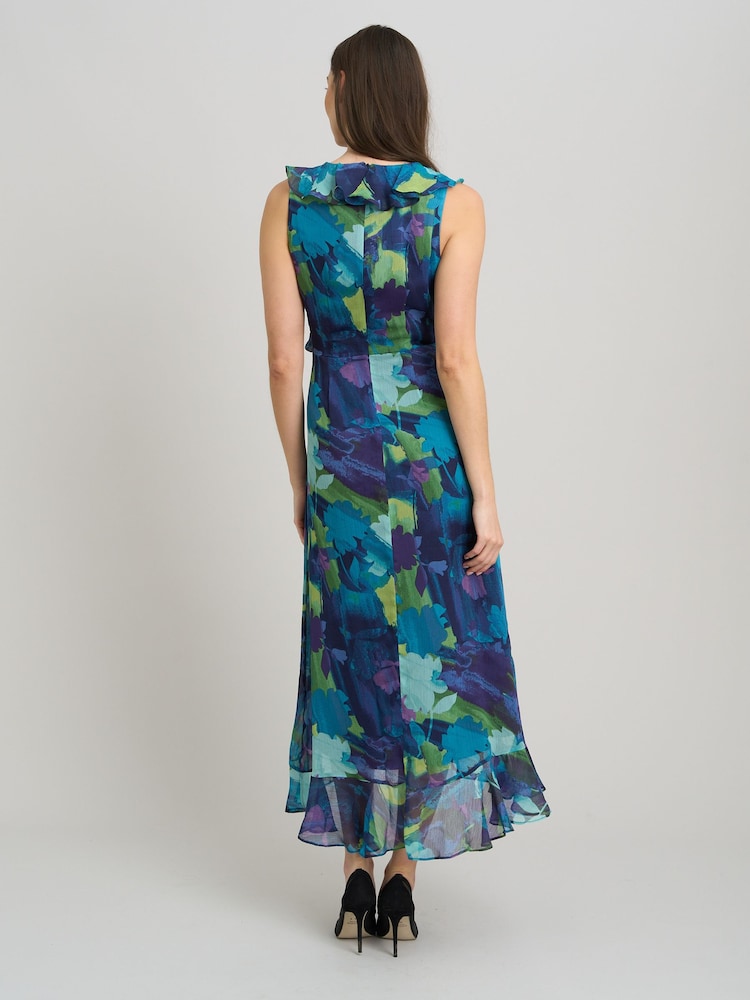 Φόρεμα Gina Bacconi Marlee με βολάν, πλαϊνό δέσιμο και στάμπα - Εικόνα 2 από 8 Φόρεμα Gina Bacconi Marlee με βολάν, πλαϊνό δέσιμο και στάμπα - Εικόνα 2 από 8