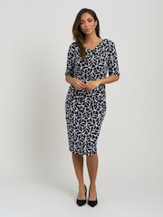 Gina Bacconi Queenie Abstract Print Jersey Dress - Εικόνα 2 από 5