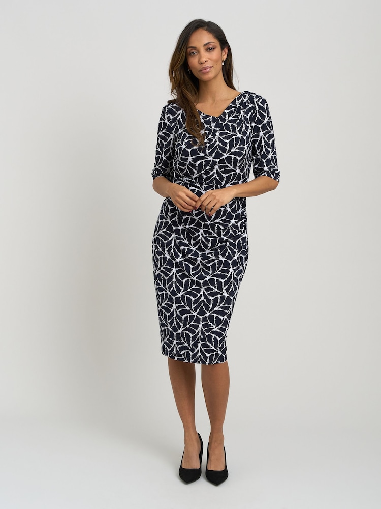 Gina Bacconi Queenie Abstract Print Jersey Dress - Εικόνα 2 από 5