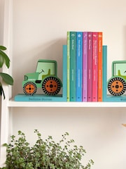 Personalised Green Tractor Bookends by Treat Republic - Image 3 of 5