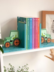 Personalised Green Tractor Bookends by Treat Republic - Image 4 of 5