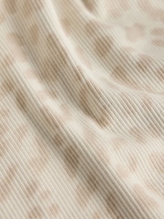 The Set 5 Pack Ribbed Long Sleeve T-Shirts Brown/Cream - Image 7 of 8