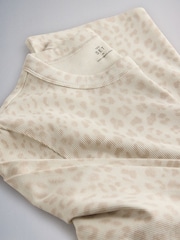 The Set 5 Pack Ribbed Long Sleeve T-Shirts Brown/Cream - Image 8 of 8
