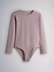 The Set 3 Pack Crew Neck Long Sleeve Bodysuits Brown/Purple/Neutral - Image 3 of 6