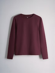 Brown/Pink/Purple/Cream/White - The Set 5 Pack Fitted Crew Neck Long Sleeve T-Shirts - Image 2 de 8