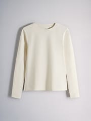 Brown/Pink/Purple/Cream/White - The Set 5 Pack Fitted Crew Neck Long Sleeve T-Shirts - Image 5 de 8