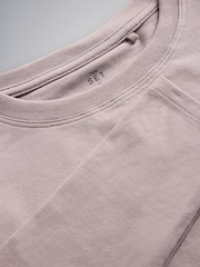 Brown/Pink/Purple/Cream/White - The Set 5 Pack Fitted Crew Neck Long Sleeve T-Shirts - Image 7 de 8