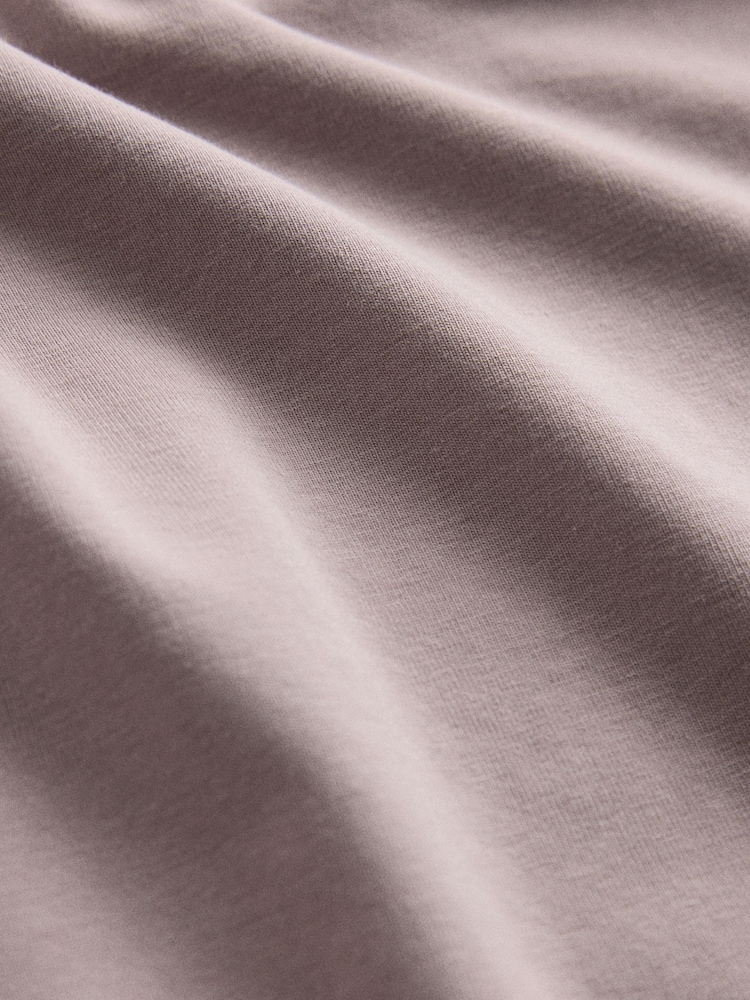 Brown/Pink/Purple/Cream/White - The Set 5 Pack Fitted Crew Neck Long Sleeve T-Shirts - Image 8 de 8