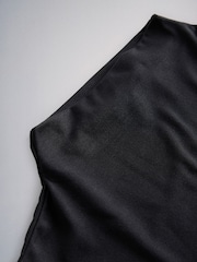 The Set 3 Pack High Neck Drape Sleeveless Tops Black/Taupe Brown/Chocolate - Image 7 of 8