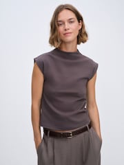 Khaki/Brown/Lilac/Cream - The Set ឈុត 4 អាវដៃខ្លីបែបផ្លូវការ កក្លាក់ - រូបភាព 1 នៃ 11