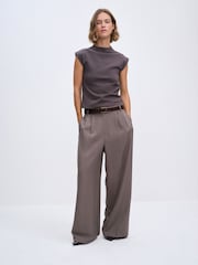 Khaki/Brown/Lilac/Cream - The Set ឈុត 4 អាវដៃខ្លីបែបផ្លូវការ កក្លាក់ - រូបភាព 3 នៃ 11