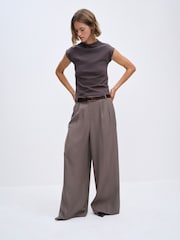 Khaki/Brown/Lilac/Cream - The Set ឈុត 4 អាវដៃខ្លីបែបផ្លូវការ កក្លាក់ - រូបភាព 5 នៃ 11