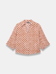 Mint Velvet Orange Geo Print Resort Shirt - Image 7 of 8
