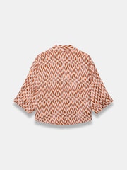 Mint Velvet Orange Geo Print Resort Shirt - Image 8 of 8