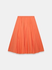 Mint Velvet Orange Cotton Full Midi Skirt - Image 7 of 7