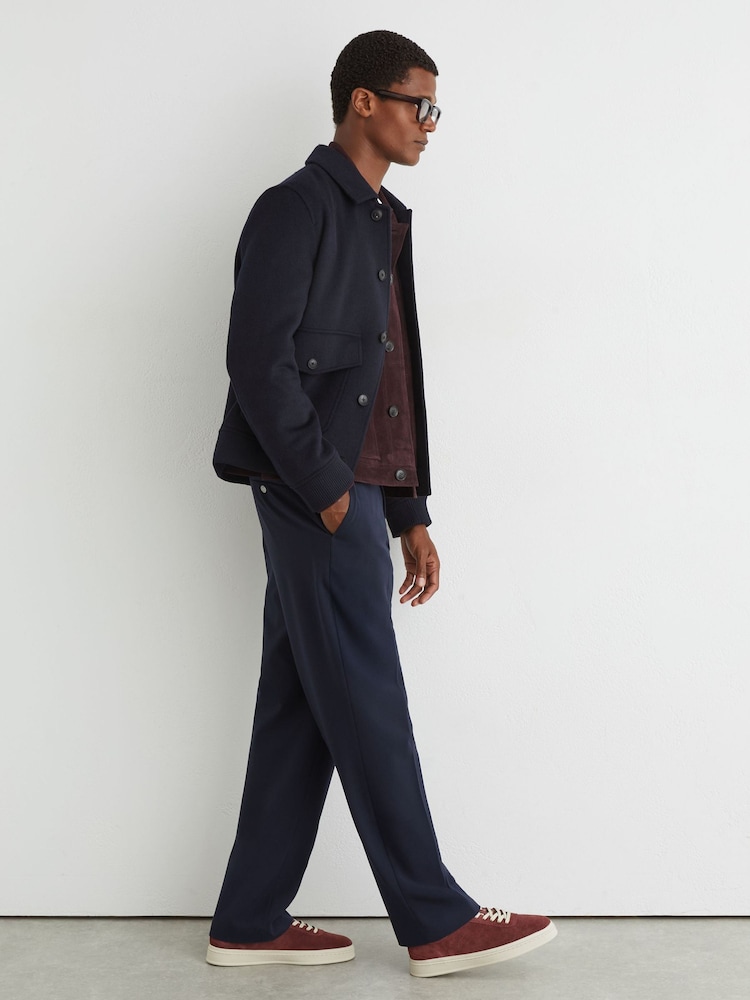 Reiss Maroon Red Anders Trainers - Image 1 of 6