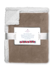 Personalised Sherpa Lined Fleece Blanket by Treat Republic - Image 1 of 2