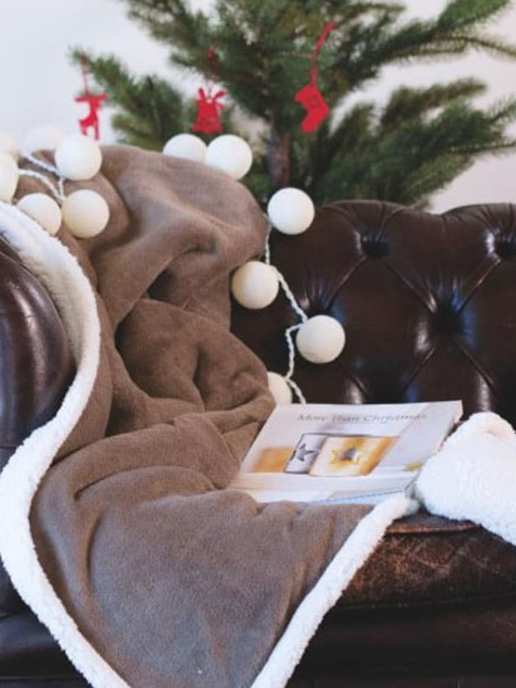 Personalised Sherpa Lined Fleece Blanket by Treat Republic - Image 2 of 2