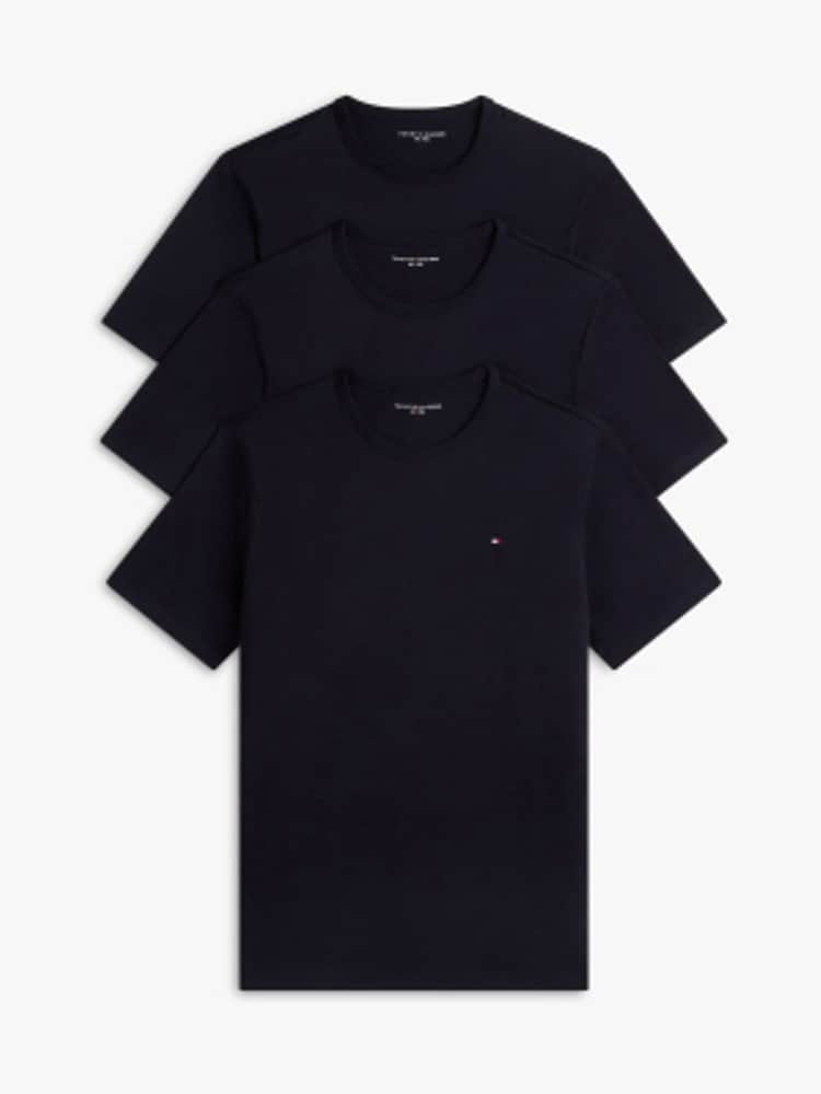 Albastru - Tommy Hilfiger Cotton Tricou 3 Pachet - Imaginea 1 din 5