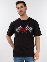 Brands In Black Wacky Races Flags Logo T-Shirt - Image 1 of 5