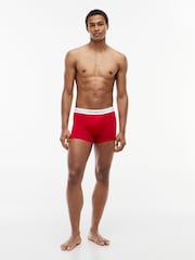 Roșu - Tommy Hilfiger Cotton Stretch Boxer Trunks 3 Pack - Imaginea 3 din 6