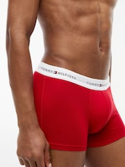 Roșu - Tommy Hilfiger Cotton Stretch Boxer Trunks 3 Pack - Imaginea 4 din 6