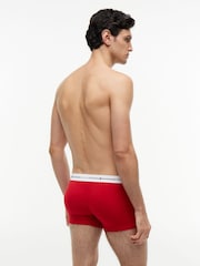 Roșu - Tommy Hilfiger Cotton Stretch Boxer Trunks 3 Pack - Imaginea 5 din 6