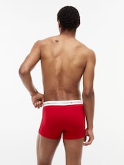Roșu - Tommy Hilfiger Cotton Stretch Boxer Trunks 3 Pack - Imaginea 6 din 6