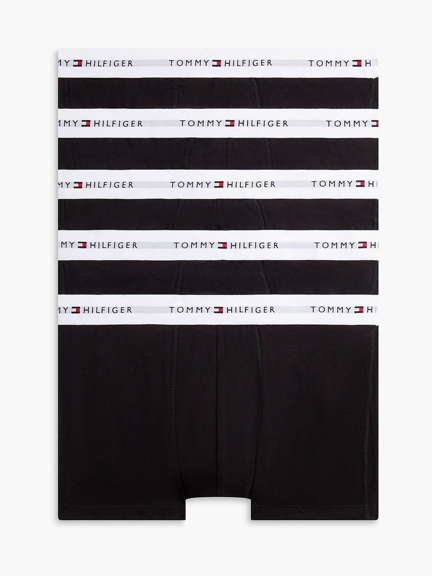 Tommy Hilfiger Men's Black Cotton Stretch Trunks 5 Pack - Image 3