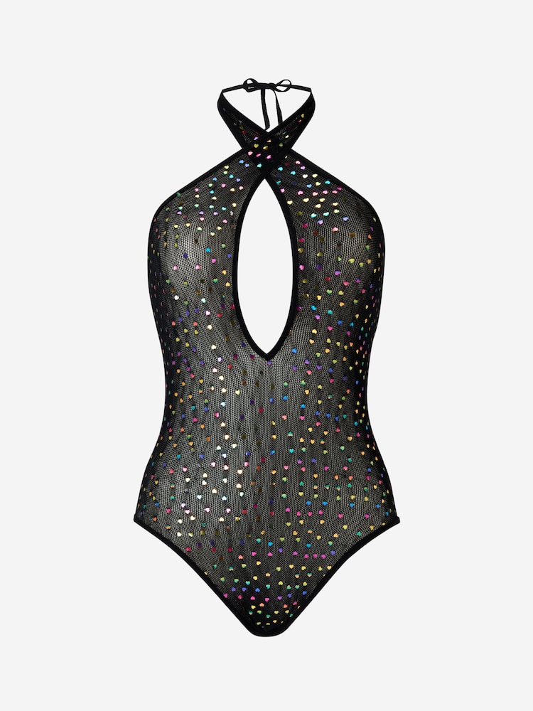 Ann Summers Black Neon Heart Body - Image 5 of 5 Ann Summers Black Neon Heart Body - Image 5 of 5