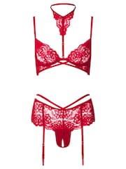 Ann Summers Red Endless Night Lace Crotchless Set - Image 5 of 5