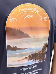 JACK & JONES JUNIOR Photographic Back-Print T-Shirt - Larawan 3 ng 8