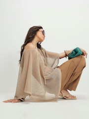 River Island Gold Metallic Cape - Image 1 of 4