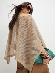 River Island Gold Metallic Cape - Image 2 of 4
