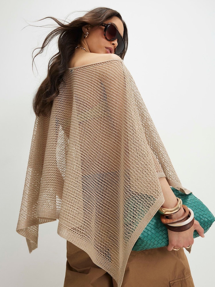 River Island Gold Metallic Cape - Image 2 of 4