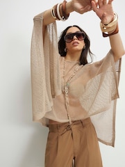 River Island Gold Metallic Cape - Image 3 of 4